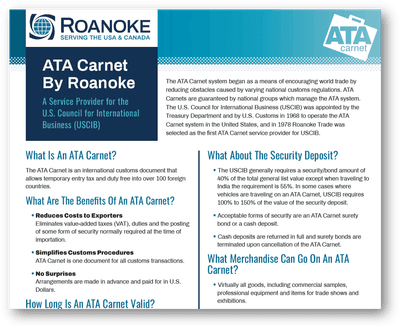 ATA Carnet by Roanoke