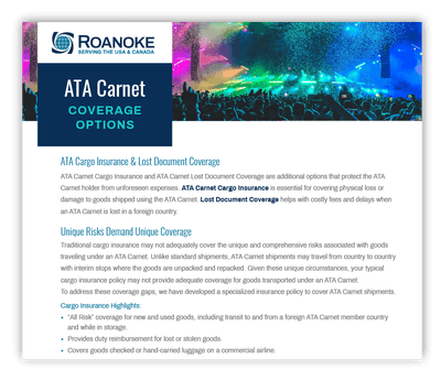 ATA Carnet Coverage Options